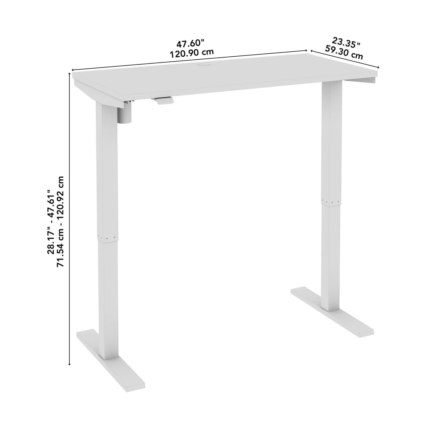 Bush Business Furniture 48-inch Electric Height Adjustable Standing Desk, Ergonomic Sit-Stand Computer Table for Home and Professional Office, Move 40 Series, Hansen Cherry with Metallic Gray Base