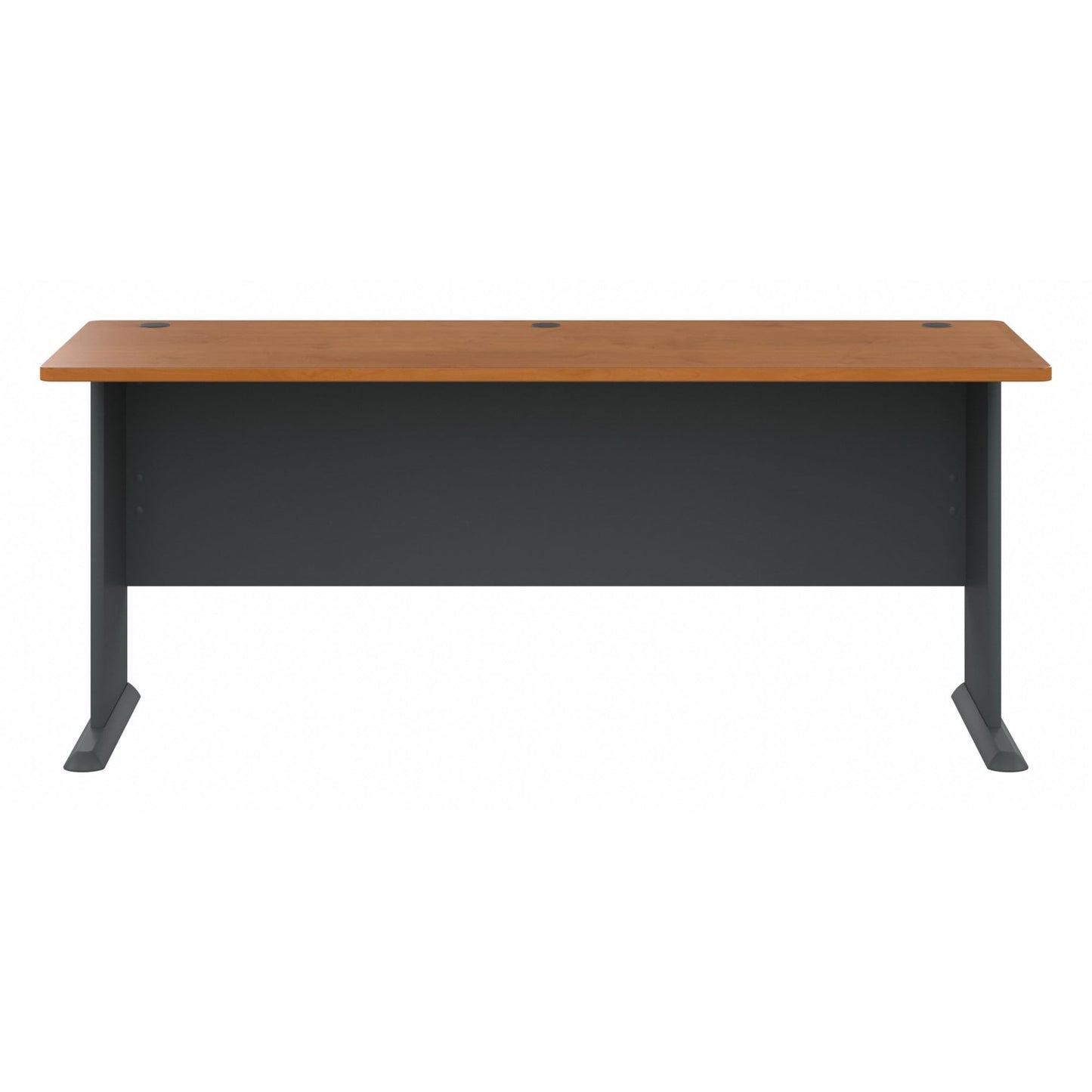 Bush Business Furniture Series A 72W Desk in Natural Cherry and Slate, Large Workstation for Home or Professional Workspace, Desktop Solution for Office Use
