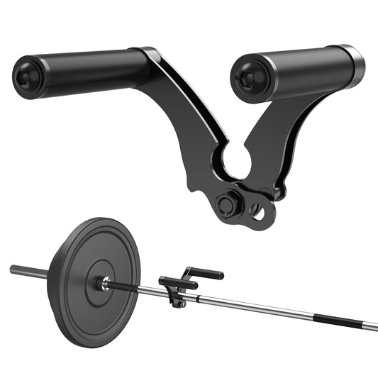 AimiDream Double D Row,V Bar Landmine Handle Attachment for Barbell Bar, Handle Cable Attachment for Weight Workout with Non-Slip Rubber Handle, Fits Olympic Bars Strength Training Bars,Black