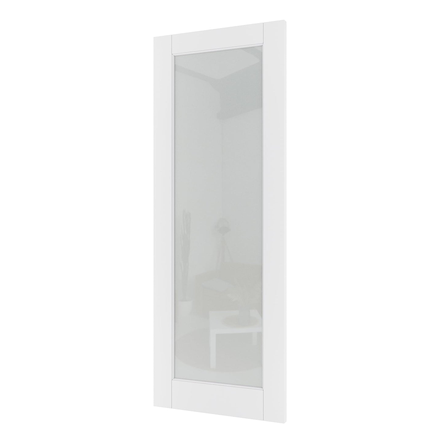 24 x 80 Interior Door Slab, Glass Door, Pantry Doors with Frosted Glass, Solid Core 1 Panel Prebuilt Panel, Paintable Bedroom Doors, Privacy Protected