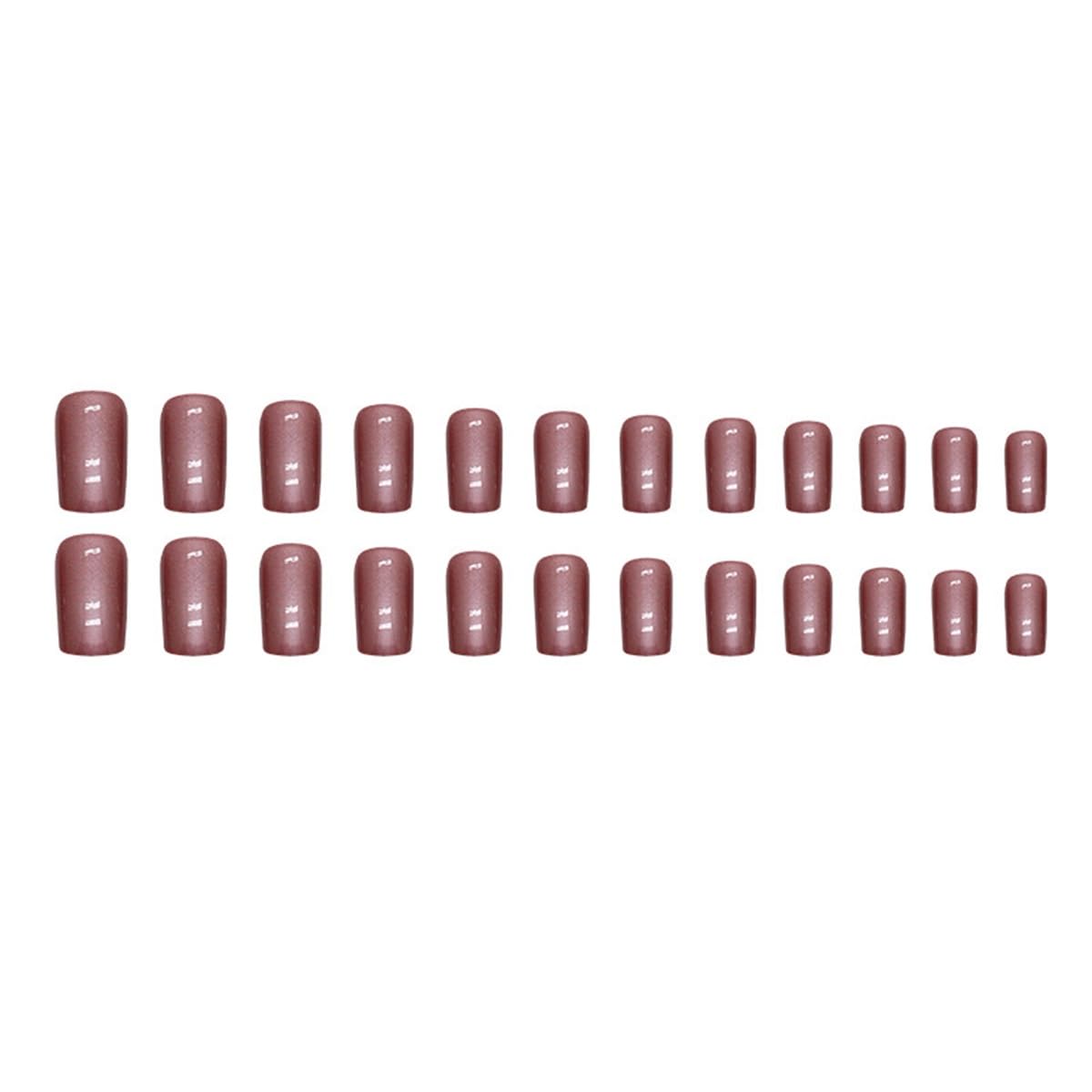 CTTHNBD Press on Nails Medium - Square Fake Nails with Solid Color Design - Glossy Full Cover Stick on False Nails - for Women 24 Pcs
