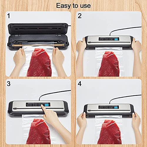 INKBIRD WIFI Sous Vide Cooker ISV-100W and Vacuum Sealer Machine | 1000W Sous-Vide Cooker Immersion Circulator with 14 Preset Recipes on APP and Thermal Immersion, Fast-Heating with Timer