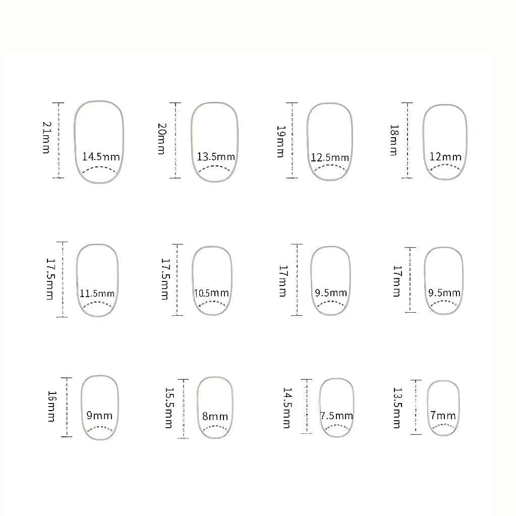 C.Z.Z.T.T.NAILS Metallic Blue Press On Nails, Demon Design False Nails with Cat Eye Effect, Reusable Artificial Nail Tips, 24 Pieces