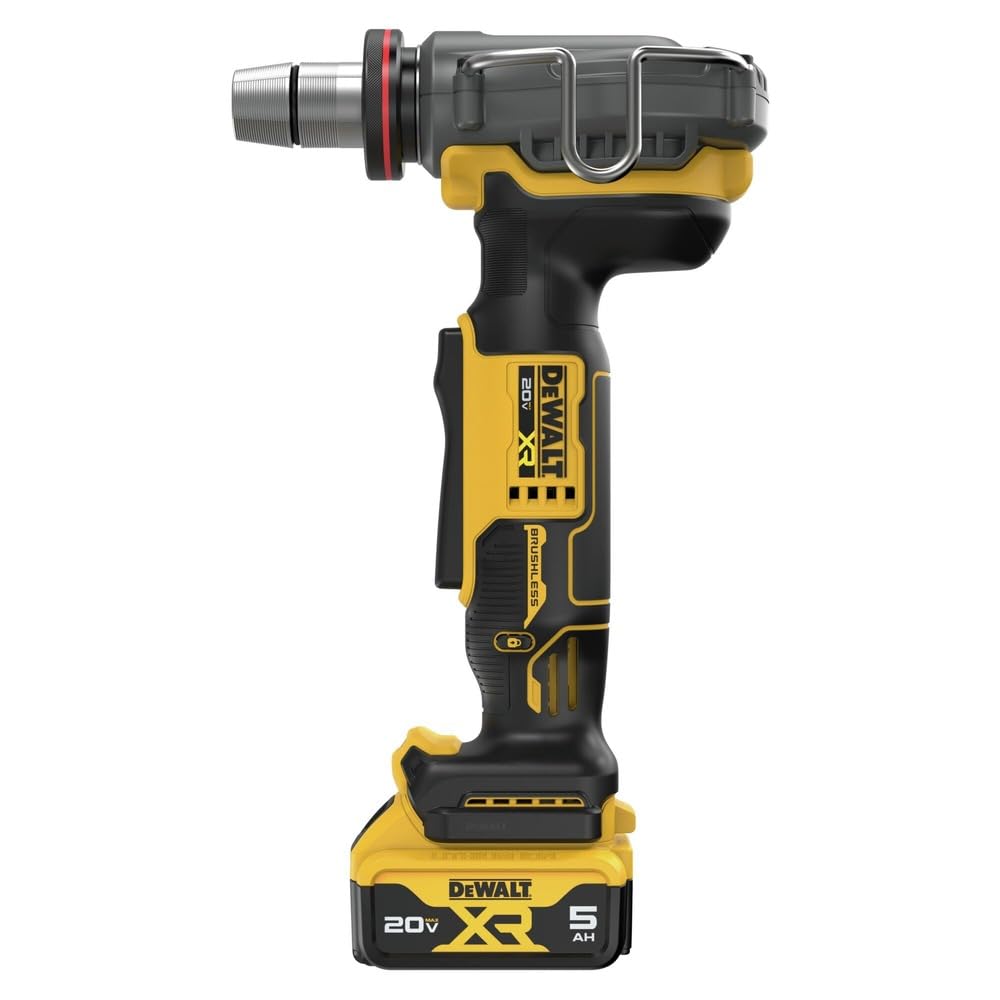 DEWALT 20V MAX XR PEX Expander Tool Kit with 1", 1-1/4", and 1-1/2" Expansion Heads, Battery and Charger Included (DCE410P1)