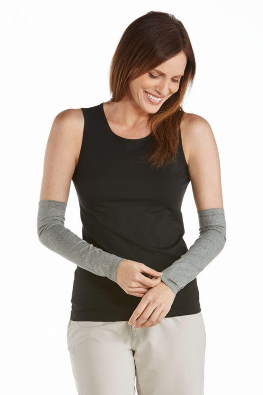 Coolibar UPF 50+ Women's Sun Sleeves - Sun Protective (X-Small - Grey Heather)