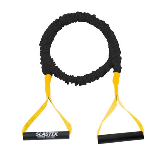 Stroops Slastix Toner Resistance Bands with Handles | Safe Sleeve Exercise Bands for Strength Training, Full Body Workouts, and Home Gym Fitness | Black - 15lbs Light Resistance