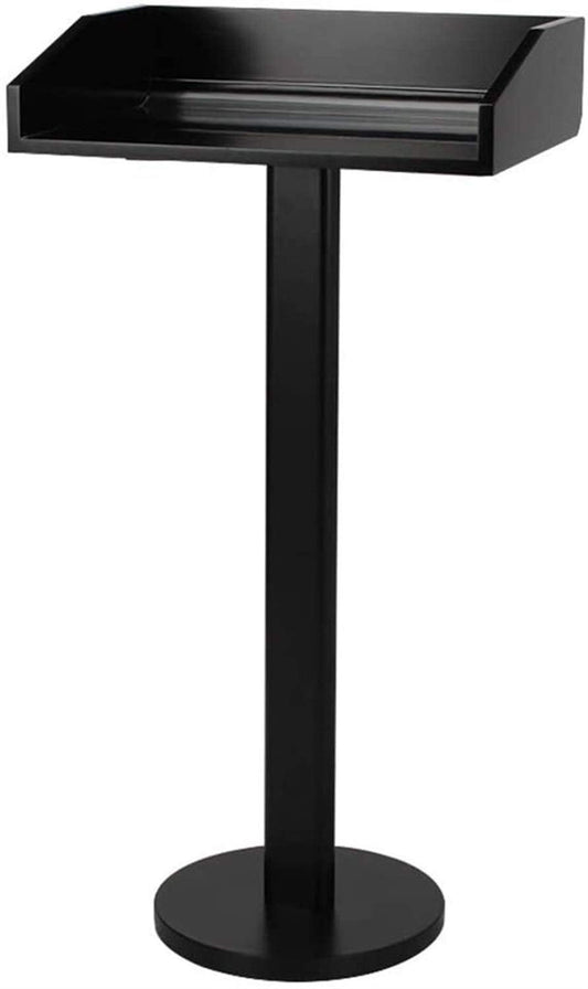 CAMBOS Lectern Podium Stand, Lectern Podium Stand,Hotel Restaurant Entrance Podium Welcome Table Speaking Stage Master of Ceremonies Ideal for Sermons and Presentations Black
