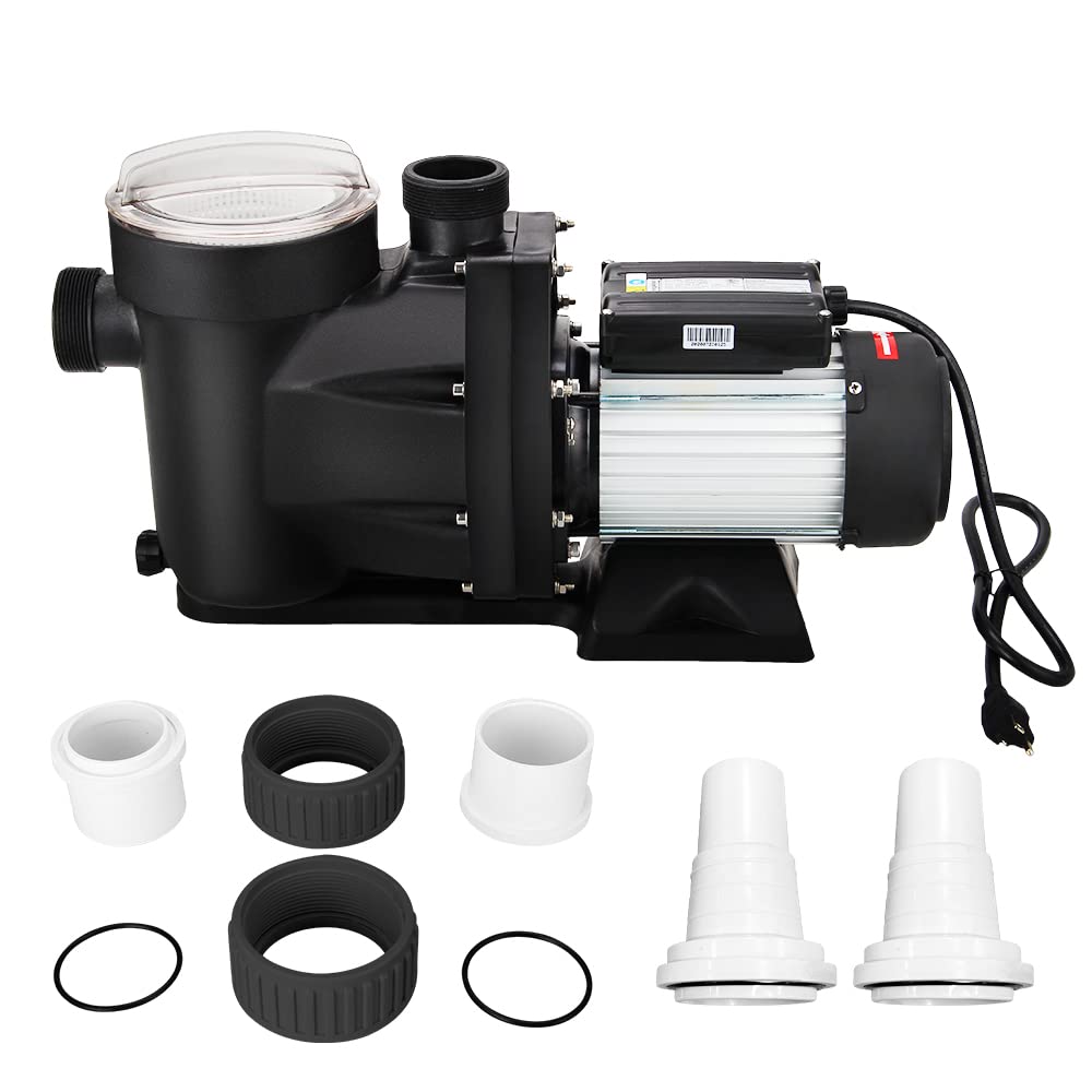 Anbull 1.5HP Swimming Pool Pump, 7140GPH In/Above Ground Pool Pump with 59.05'' Electric Cord, High Efficiency and Low Noise, Apply to Water Circulation in Filtration System (110-120V/60HZ)
