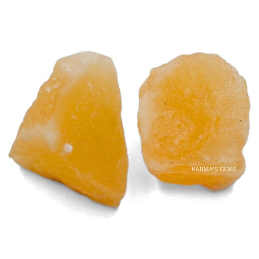 Crystals, Rocks, Jade, Crystals and Healing Stones, Witchcraft Supplies, Healing Crystals, Stones, Healing Stones, Rock Collection, Agate, Raw Stones (Orange Calcite, 2 Pcs)