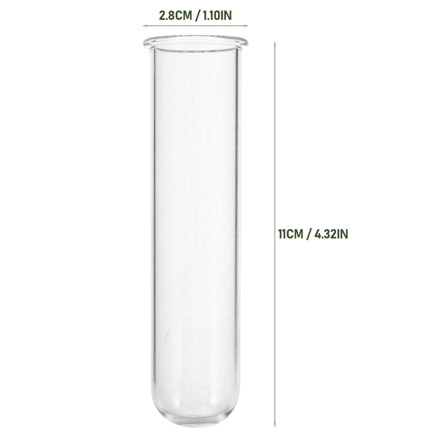 Zerodeko 5pcs Glass Test Tube Vases Set 2.5x3x11cm Floral Water Tubes Hydroponic Propagation Station for Small Plant Terrariums and Home Décor