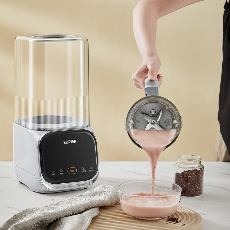 SUP0R Cooking Blender With Soundproof Shield for Soymilk & Juice 1.5 L Soymilk Maker