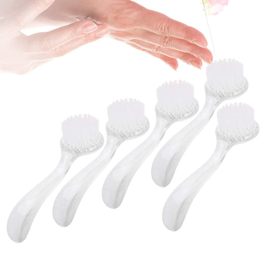 5Pcs Soft Nail Dust Cleaning Brush, Nail Nail Dust Brush Nail Brushes Manicure Diy Tool For For Salon And Home(White)