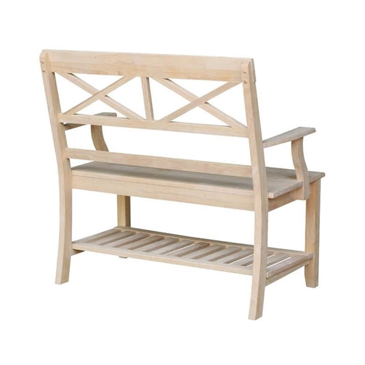 International Concepts Double X- Back Bench, Unfinished