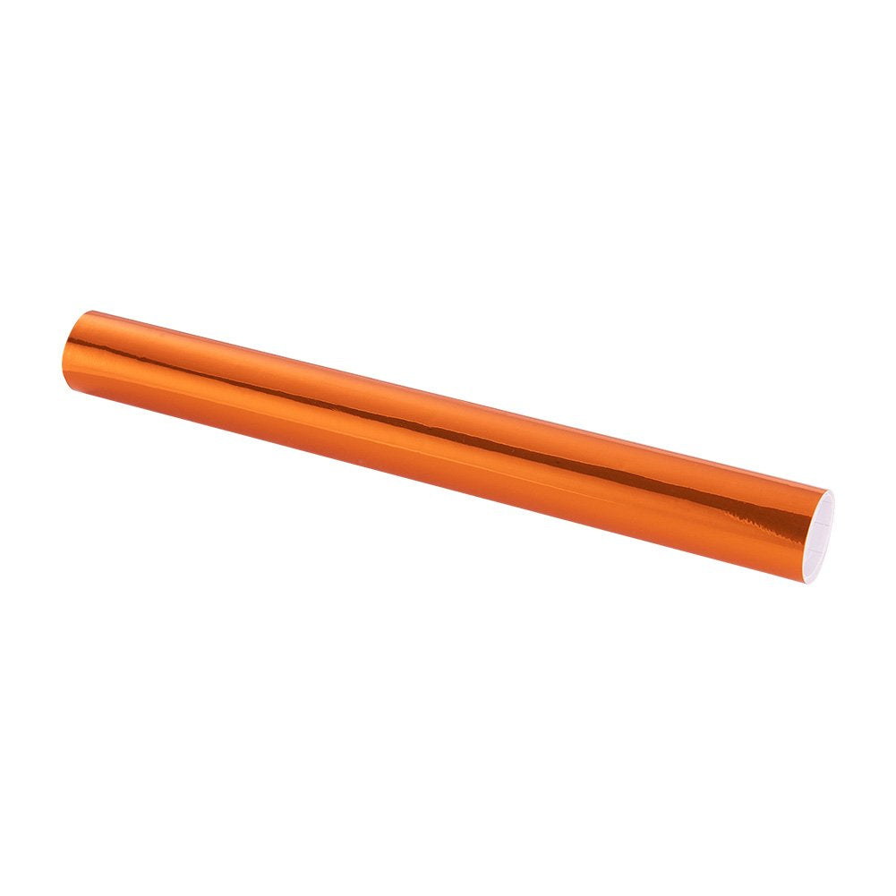 ATMOMO Chrome Mirror Orange Car Vinyl Wrap High Gloss Self-Adhesive DIY Car Decals Film Sheet 59.84'' x 196.85''