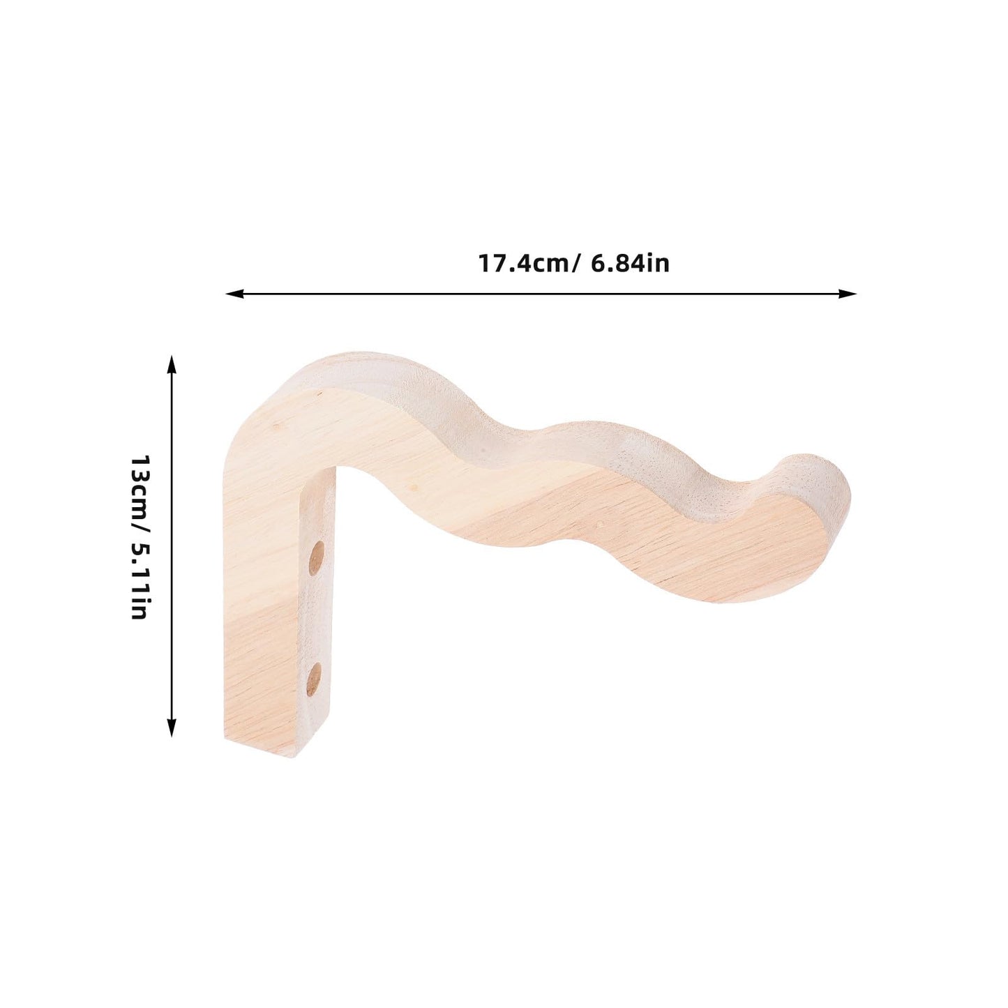 Ciieeo 2pcs Wall Hook Flower Brackets for Plants Indoor and Outdoor, Wooden Plant Hangers for Pots, Lanterns, Wind Chimes, Decorative Wall Mounted Hanging Hooks for Garden Patio