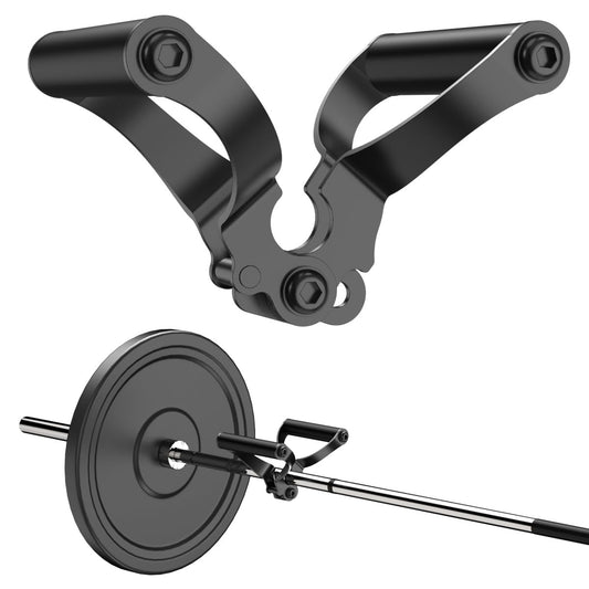 AimiDream Double D Row,V Bar Landmine Handle Attachment for Barbell Bar, Handle Cable Attachment for Weight Workout with Non-Slip Rubber Handle, Fits Olympic Bars Strength Training Bars,Black