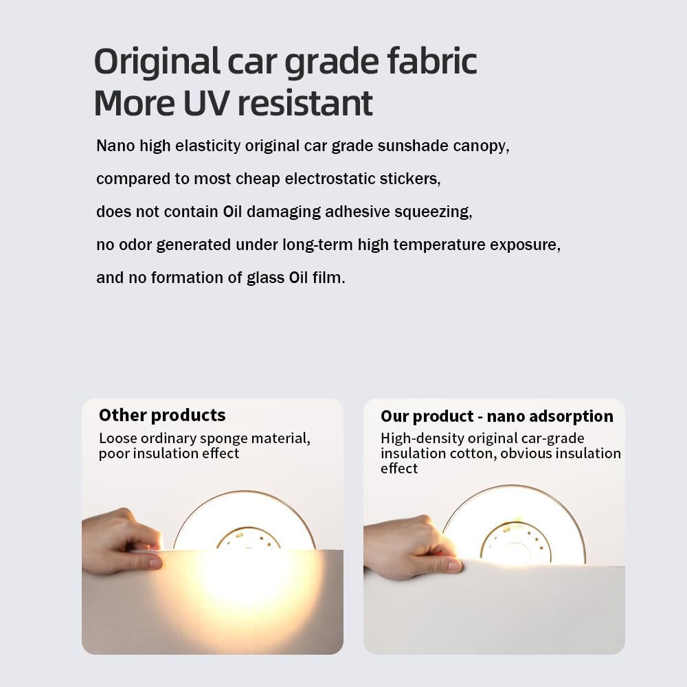 LAST CALL Foldable Sunroof Sun Shade Compatible for Audi Q5 Accesories, Adsorption Insulation Roof Sunshade for Q5 Accessories Heat and UV Reflective Sunroof Shade (Black)