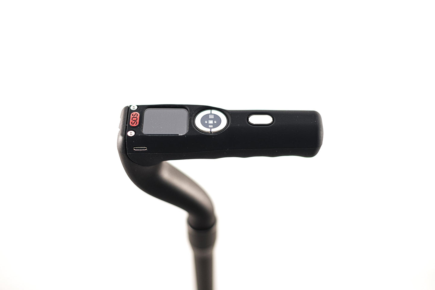 Vital Cane Smart Walking Stick with Health Monitoring, Digital Display, Blood Pressure, Pulse Oximeter, Temperature Sensor, Black