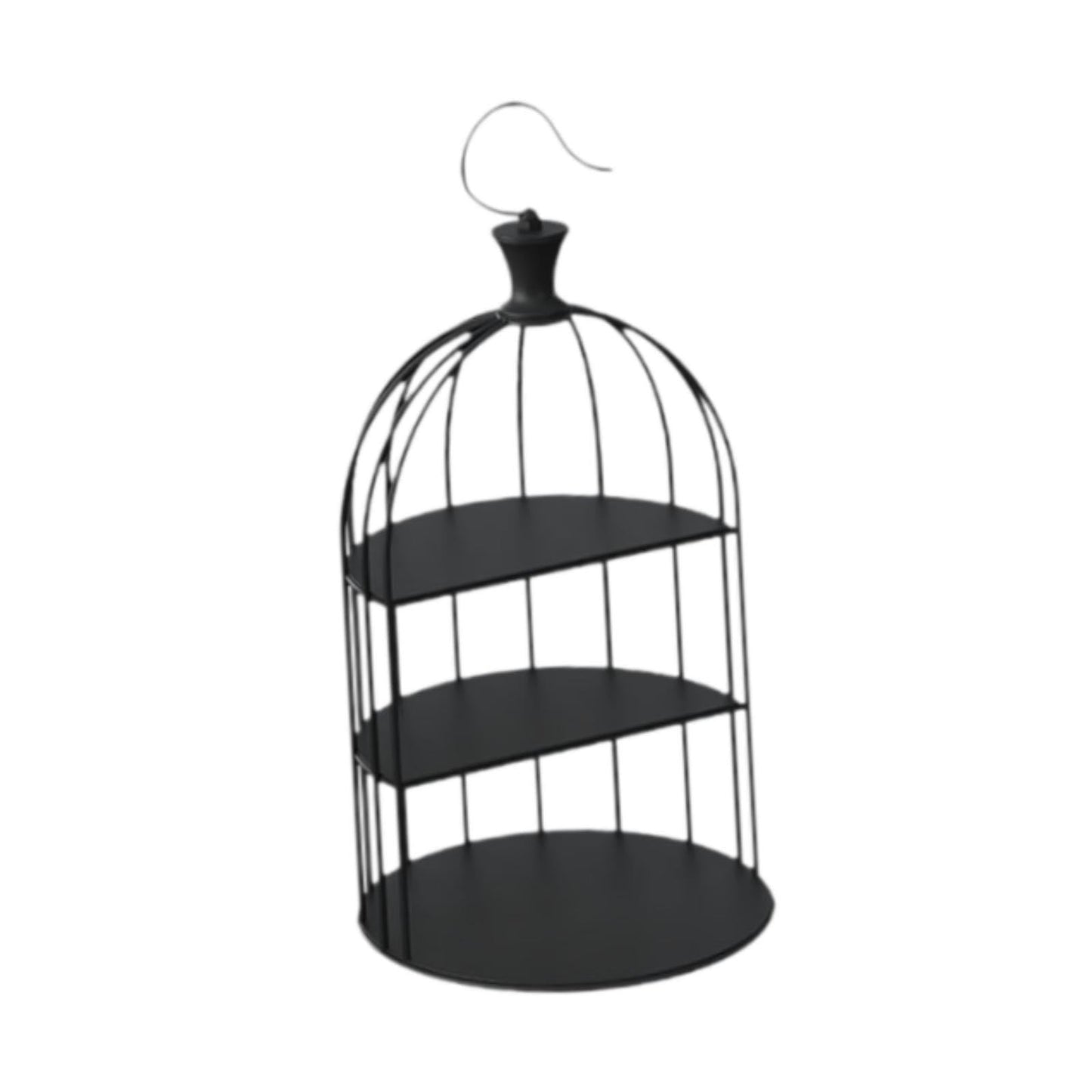 3-Tier Metal Birdcage Cake Stand, Gold Dessert Display Rack, Multi-Tier Pastry Holder for Weddings and Festive Gatherings, Decorative Fruit Plate Tray