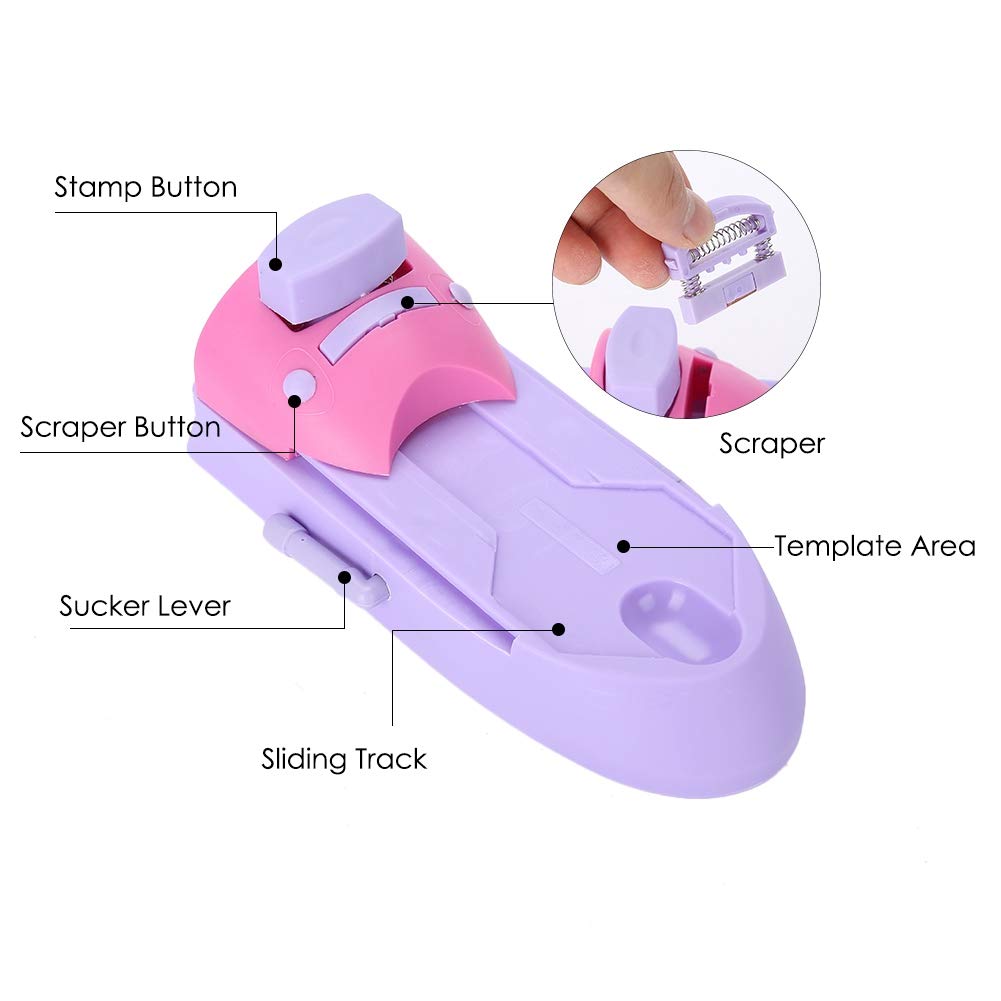 Dioche Nail Stamping Machine, Nail Art Stamper, Nail Art Printer, Nail Art DIY Pattern Printing Machine Stamper Nail Printer Manicure Tools