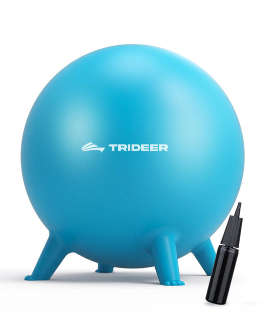 Trideer Flexible Seating for Classroom Elementary, Yoga Ball Chairs for Kids, Wobble Chair of School Supplies for Sensory Kids, Student Desk Chairs for Homeschool (Blue, 55cm)