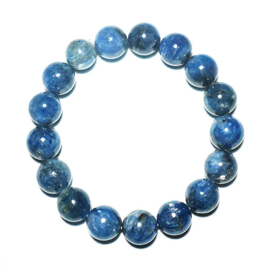 TaHLga Kyanite Bracelet 12MM for Women Men Beads | Control of Your Life - Fits for About 8" Wrist | Anxiety & Stress Relief | Absorb Negative Energy | Gift