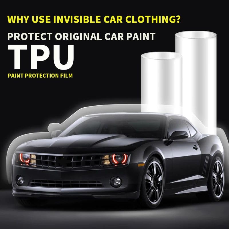 ANZO TPU PPF Car Clear Paint Protection Film Roll: 7.5mil Thick, (5 Feet x 16.6 Feet)，Non-Yellowing, Self-Healing for Cars, Trucks, SUVs | UV Protection, Optical Clarity, Gloss Finish