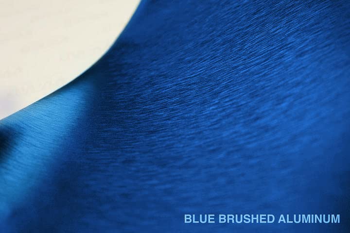 Metallic Blue Brushed Metal Vinyl Wrap Roll with VViViD XPO Air Release Technology (50ft x 5ft (Full Car Wrap Roll))