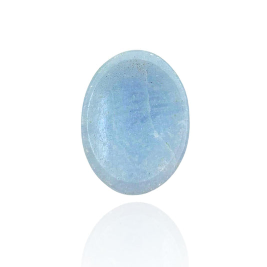 GEMSCITE Blue Calcite Thumb Worry Stones Metaphysical Gemstone Crystal Healing Reiki Men Women Gift FENG Shui Positive Energy Love Wellness Palm Stones Wicca Powerful