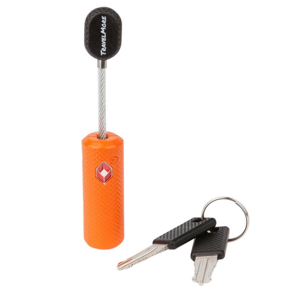 TSA Approved Luggage Locks with Keys for Travel – Flexible Ultra Secure Mini Key Padlock & Metal Zinc Alloy Material – Orange