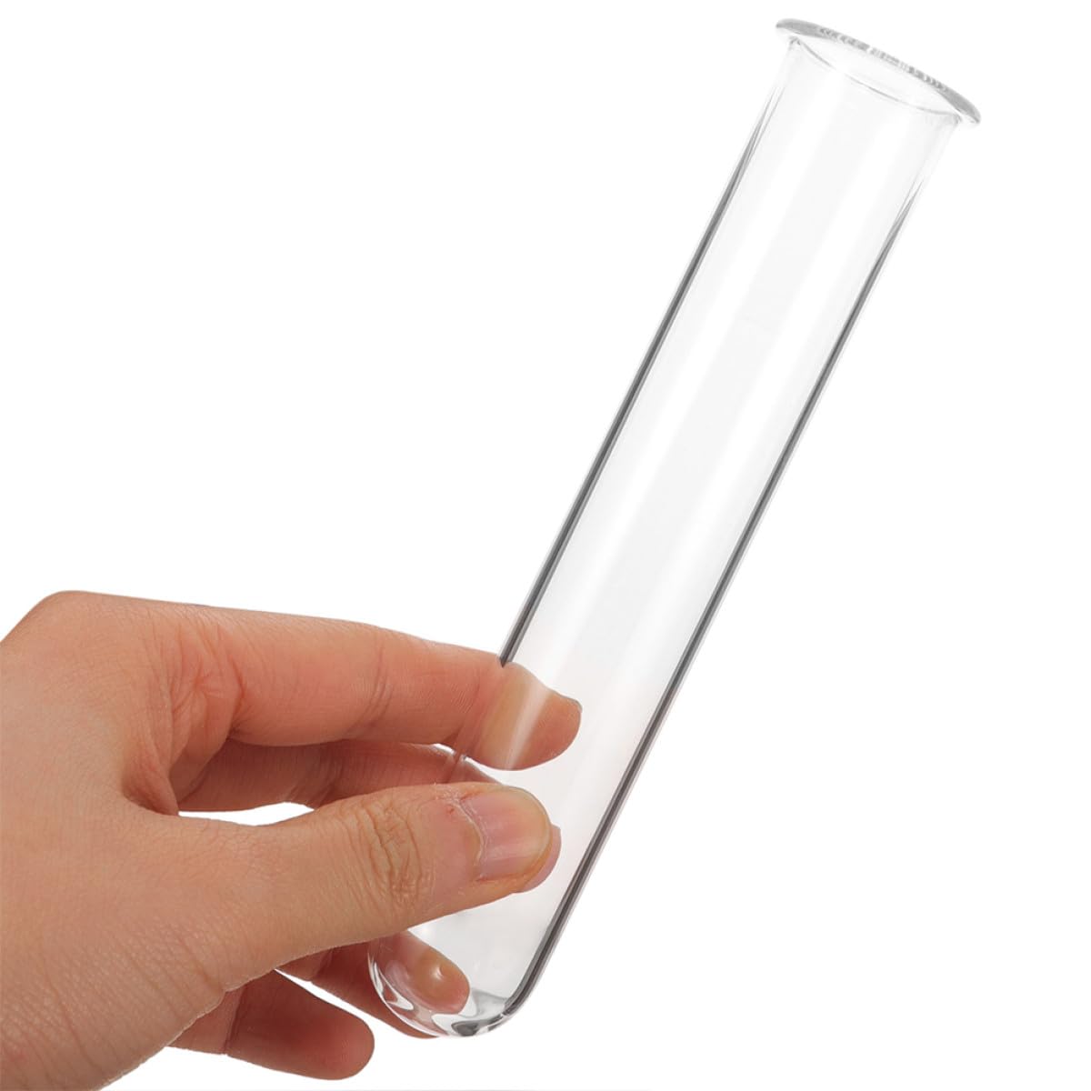 KALLORY 4Pcs Glass Test Tube Vases Hydroponic Propagation Planter Tubes 2.5X3X18Cm Glass Plant Holder for Home Office Desktop Terrarium Decor