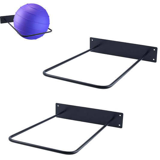 DICOSMETIC 2 Sets Large Stability Ball Storage Rack Wall Mount Yoga Ball Storage Rack Exercise Balls Holder Racks Exercise Balls Equipment Organizer for Yoga Studio Gym Sport or Home