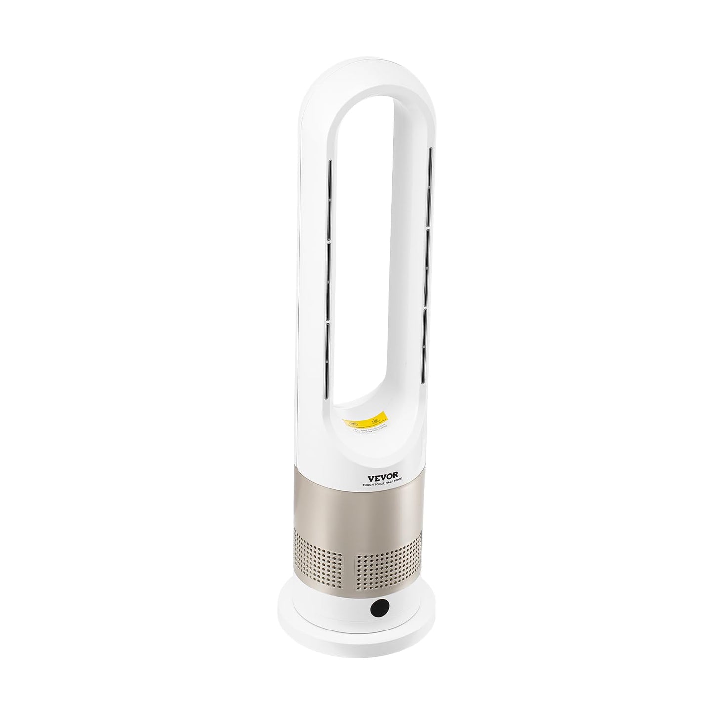 VEVOR Tower Fan Bladeless, 16 ft/s Velocity Quiet Floor Fan that Blows Cold & Heating Air, 80° Oscillating Fans with 8 Speeds, 9H Timer, Standing Fans with Remote Control for Bedroom, Office, Home