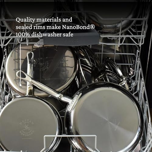 Hestan - NanoBond Collection - Titanium Stainless Steel 8.5-Inch Frying Pan - Toxin, PFAS, & Chemical Free Clean Cookware, Induction Cooktop Compatible
