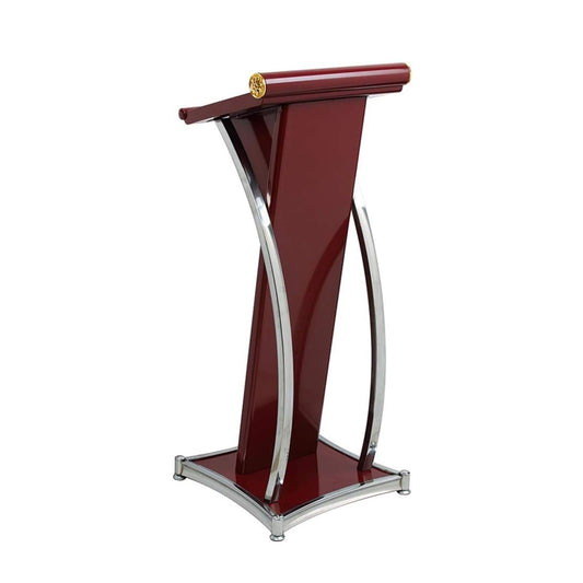 Lectern Podium Stand, Metal Lectern Podium Stand - Pulpits for Churches, Church Classroom Pulpit Podiums Reading or Laptop Desk with Slanted Top Shelf, for Office Stage Studio