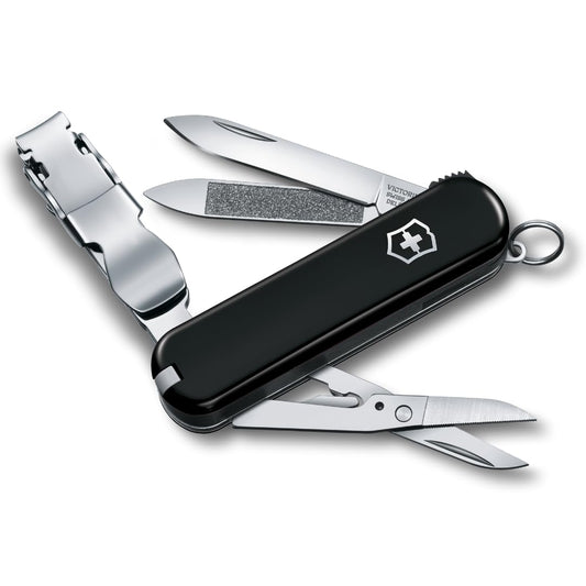 Victorinox Nail Clip 580, 8 Functions, Swiss Made Multi-Tool with Nail File, Nail Cleaner and Small Blade - Black