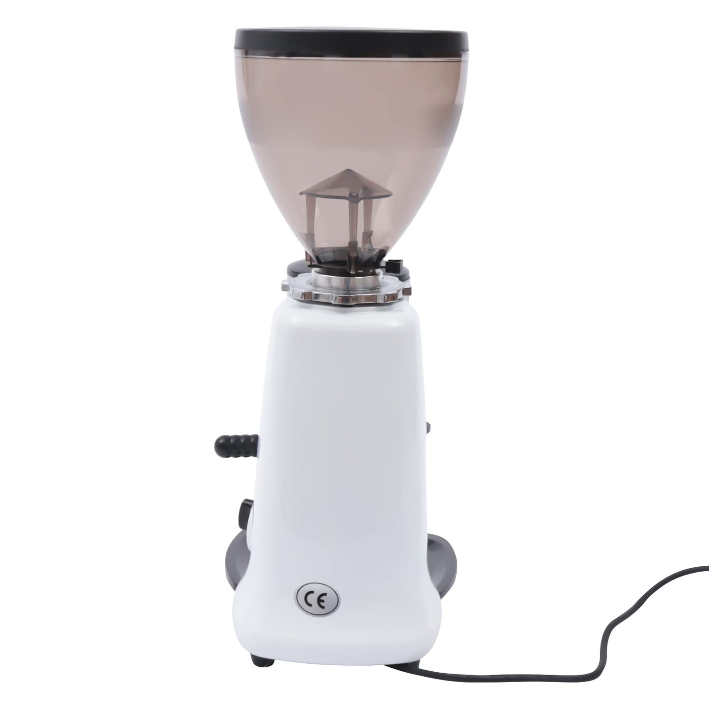 Commercial Coffee Grinder, 110V 350W Electric Coffee Grinder Semi-Auto Burr Mill Espresso Coffee Makers Grinding Tool with Grinding+Hopper for Homes, Coffee Shops, Offices, Restaurants