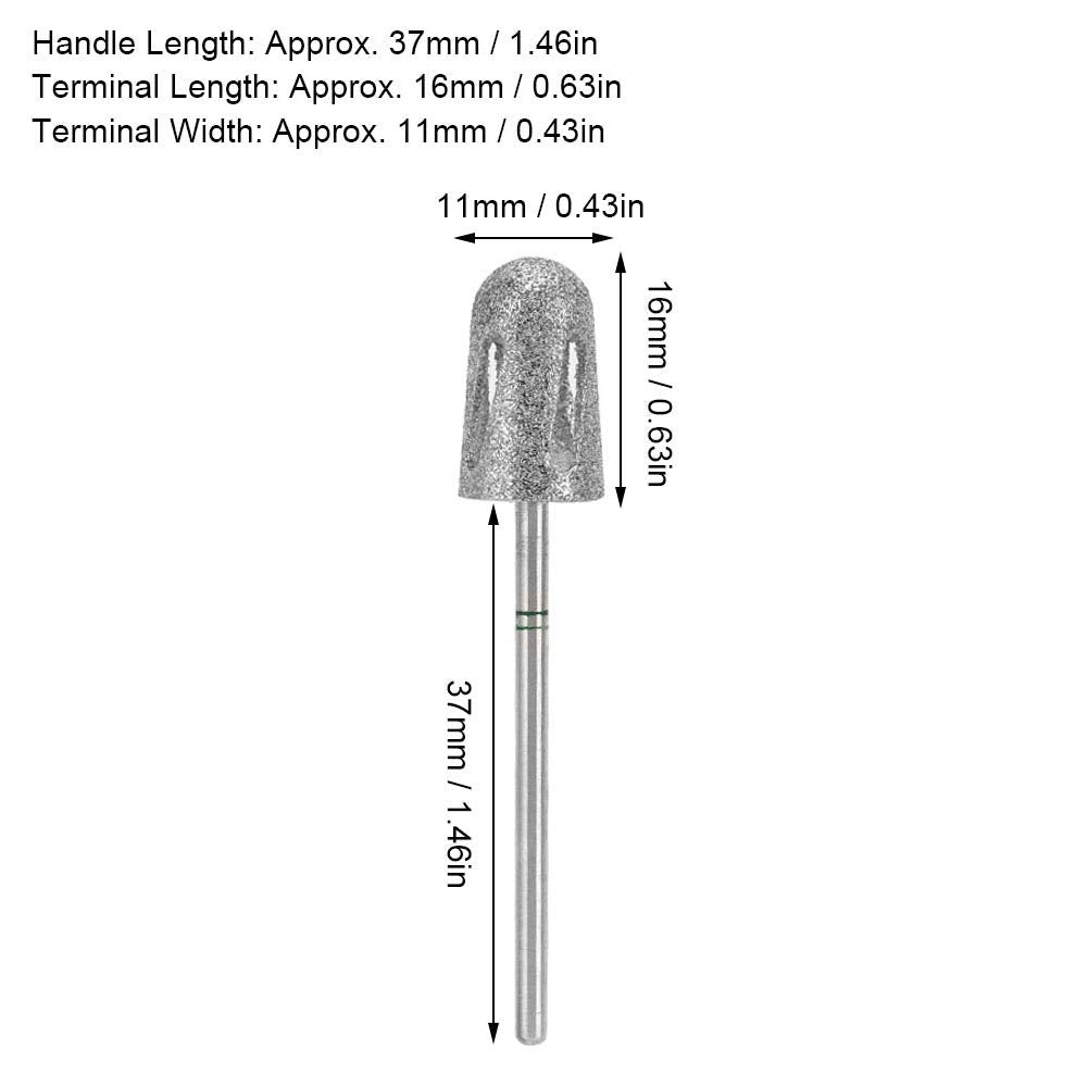 QANYEGN Stainless Steel Toenail Drill Pedicure, Foot Callus Grinding and Polishing, Professional Grade Foot Filing Tool for Foot Care (A2)