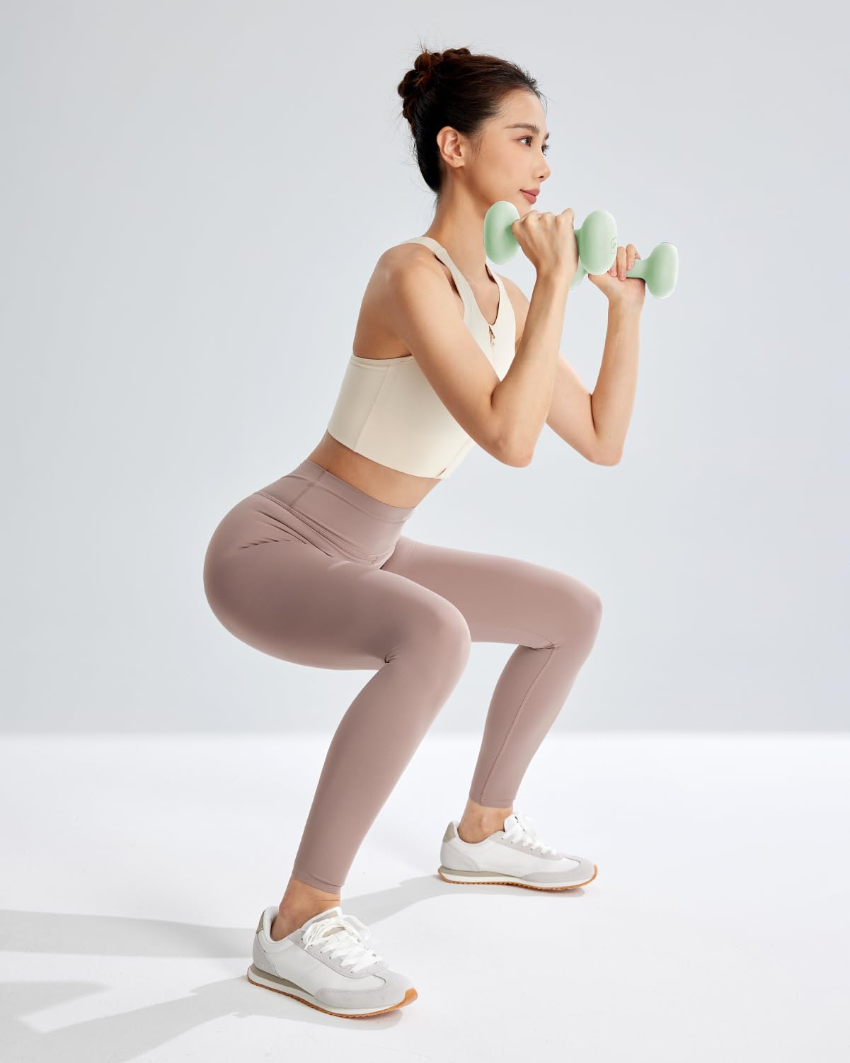 YOTTOY Dumbbell Set of 2,2-15 Pound Hand Weights for Women, Non-Slip Hand Weights for Home Gym, Strength Training, and Full-Body Workouts (Green, 5LB-Pair)