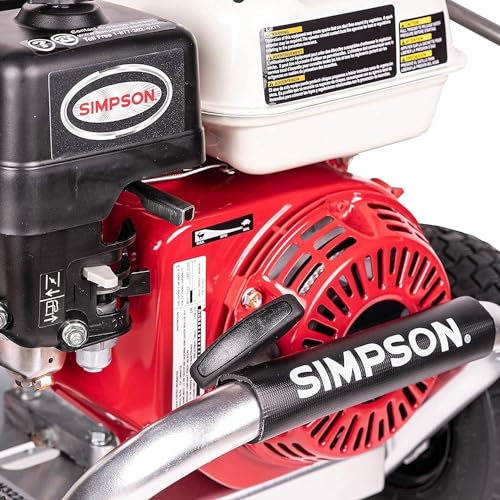 Simpson Cleaning 3400 PSI Gas Pressure Washer, 2.5 GPM Power Washer for Commercial Use, Honda GX200 Engine, 25-Foot Hose, Aluminum Series, 49-State (ALH3228-S)