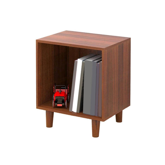 YUHUAWF Vinyl Record Holder Low Open CD Record Cabinet Wooden Storage Bookcase Bedside Table with Feet CD Holder