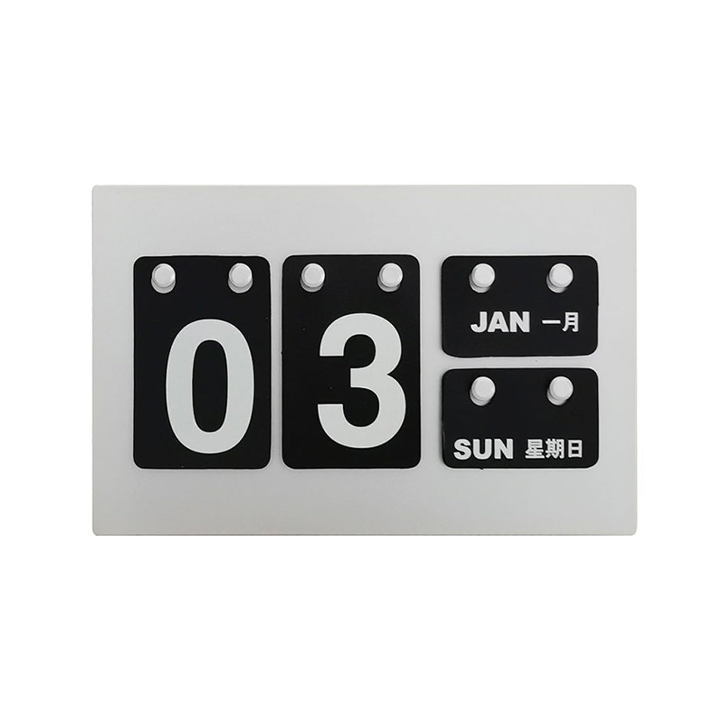 Calendar for Desk, Daily Desktop Perpetual Desk Calendar, Cute Date Display Desk Accessory for Home Office Decor, Teacher, Classroom, Reusable Yearly (BLACK)