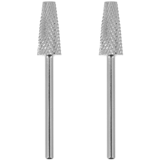 NOLITOY 2Pcs Nail Drill Bits Set Precision Manicure Grinding Heads for Nail Art Durable Polishing Tools for Salon and Home Use Lightweight Shaping and Dead Skin Removal Accessories