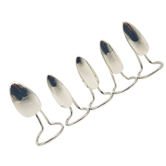 Kangnice Of 5 Edgy Metal Nails Rings Sophisticated Alloy Finger Jewelry for Trendy Fashion Statements and Bold Everyday Looks Finger Jewelry
