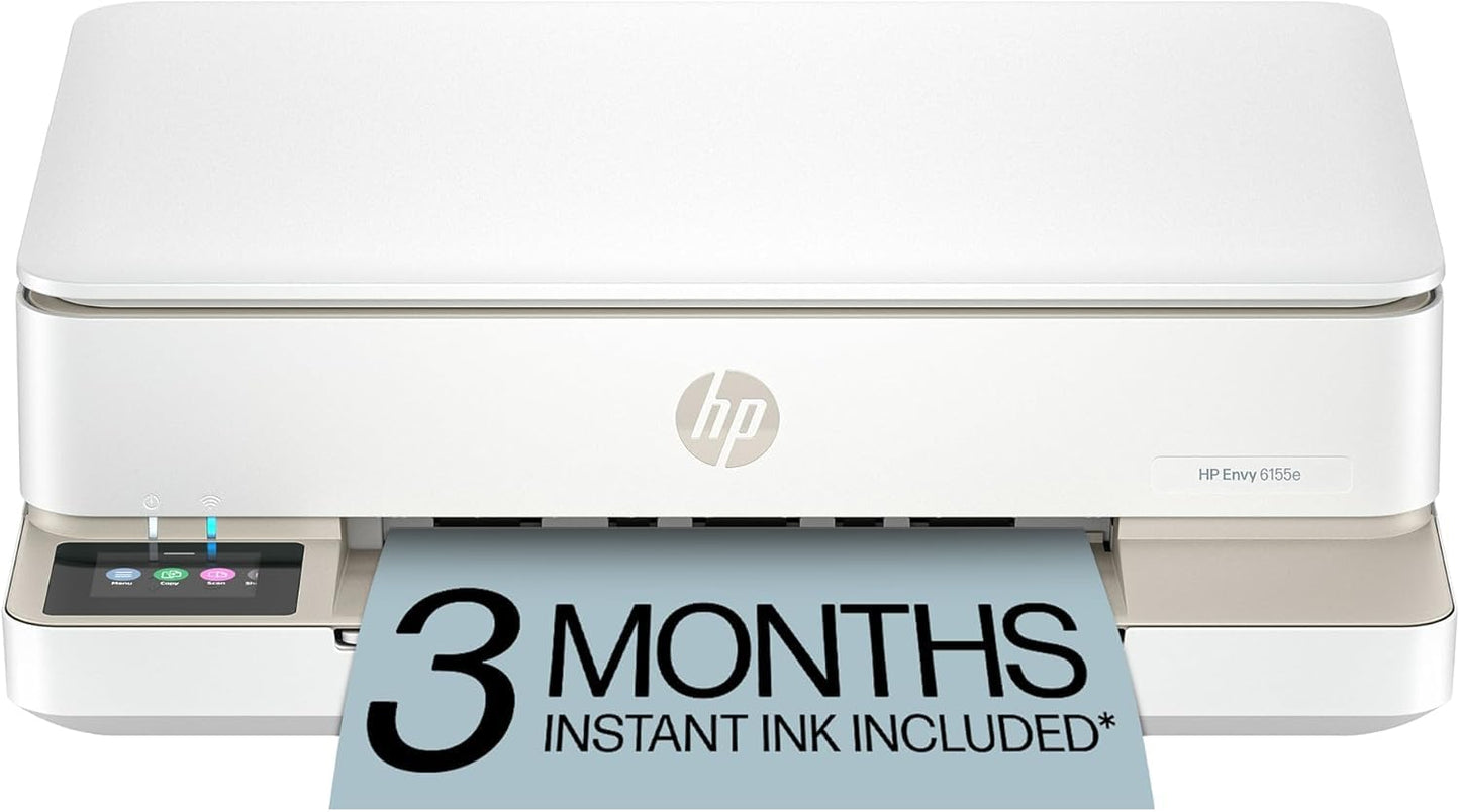 HP Envy 6155e Wireless All-in-One Color Inkjet Printer, Portobello, Print, scan, Copy, Duplex Printing Best-for-Home, AI-Enabled (714L5A) (Renewed Premium)