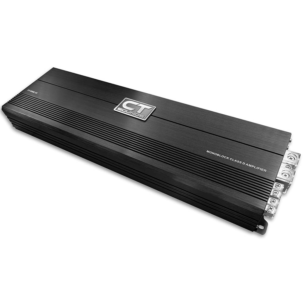 CT Sounds CT-2000.1D Compact Class D Car Audio Monoblock Amplifier, 2000 Watts RMS