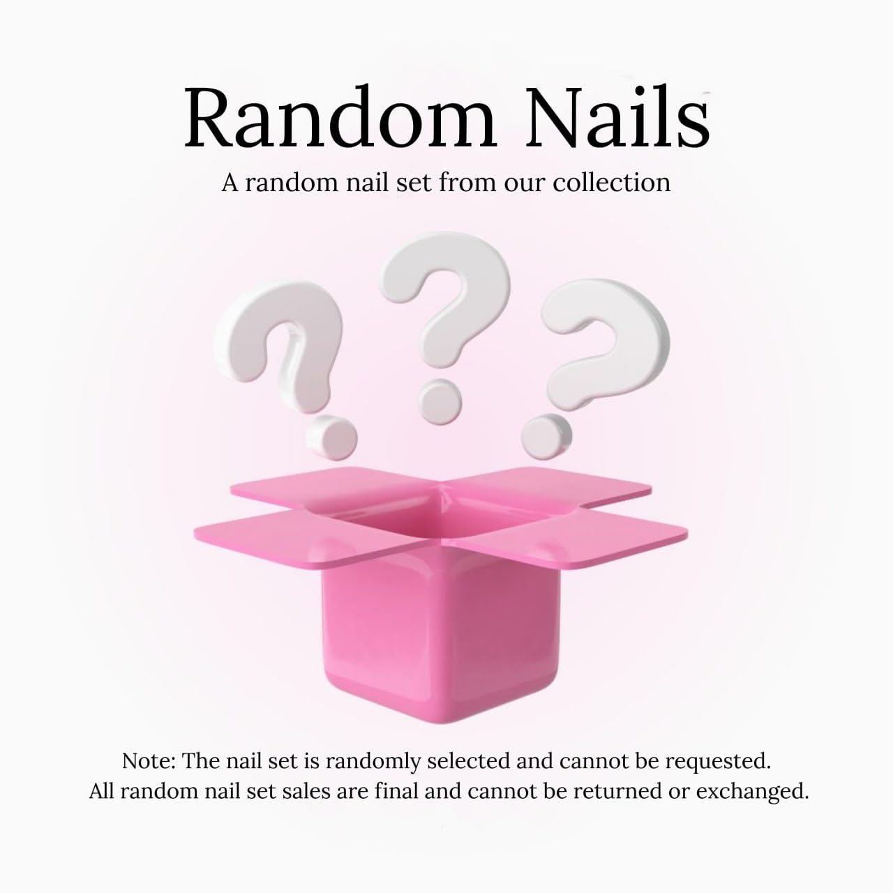 Handmade Mystery Blind Box Press On Nails - 1 Random Set Surprise Gift,10 Pcs