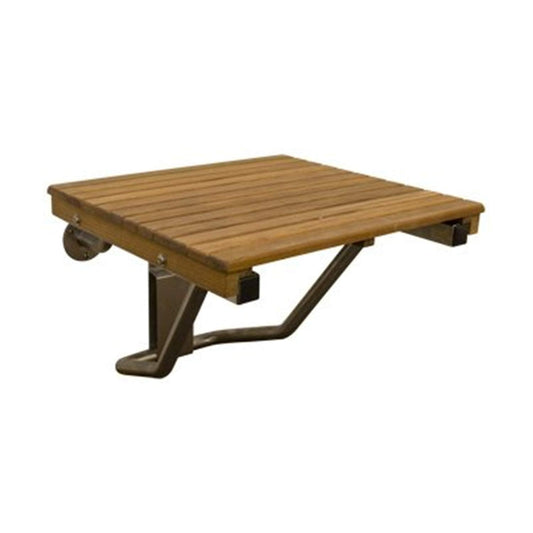 Plantation Teak ADA Wall Mounted Folding Shower Bench/Seat | 34" x 16" | Handcrafted in The USA