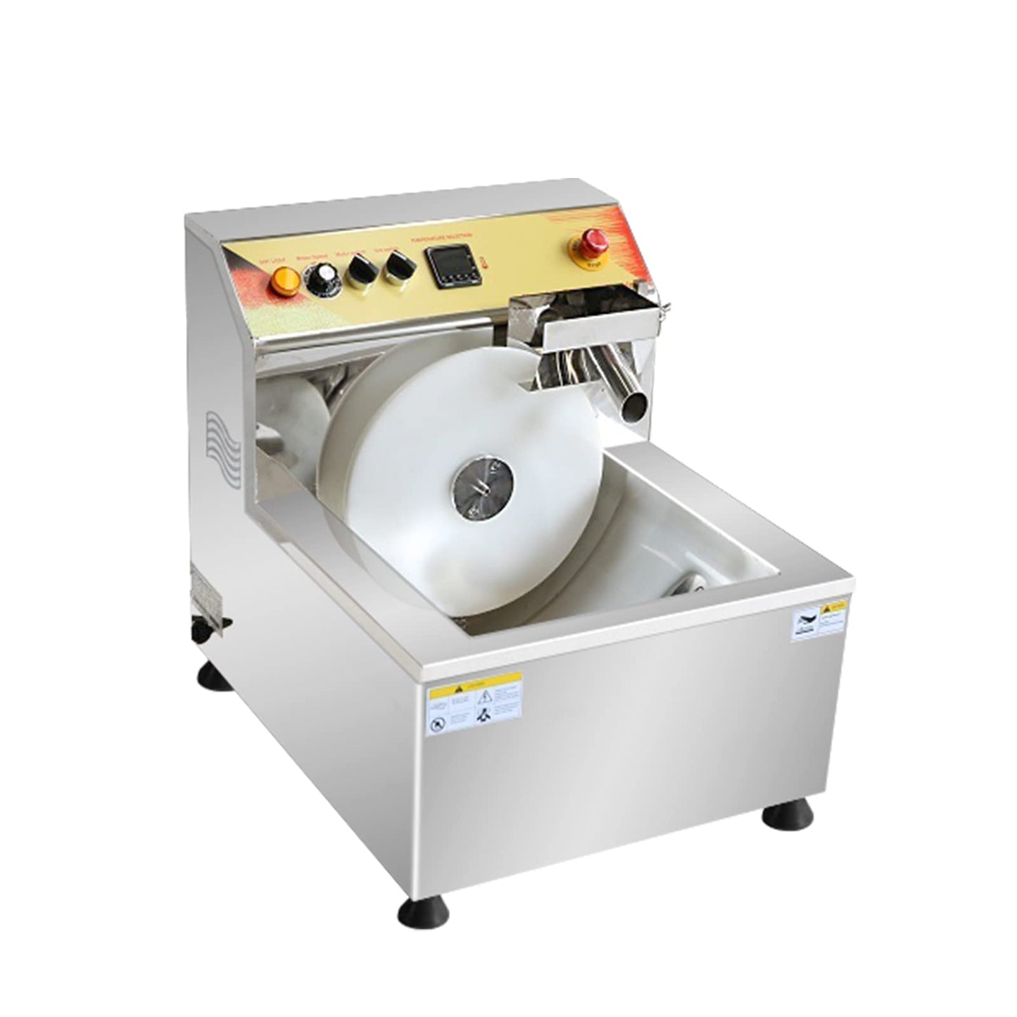 Koalalko Commercial Chocolate Fountain Machine Chocolate Melting Tempering Machine Commercial Hot Chocolate Heater 1200W 12.4L 110V Vibration 8kg/batch