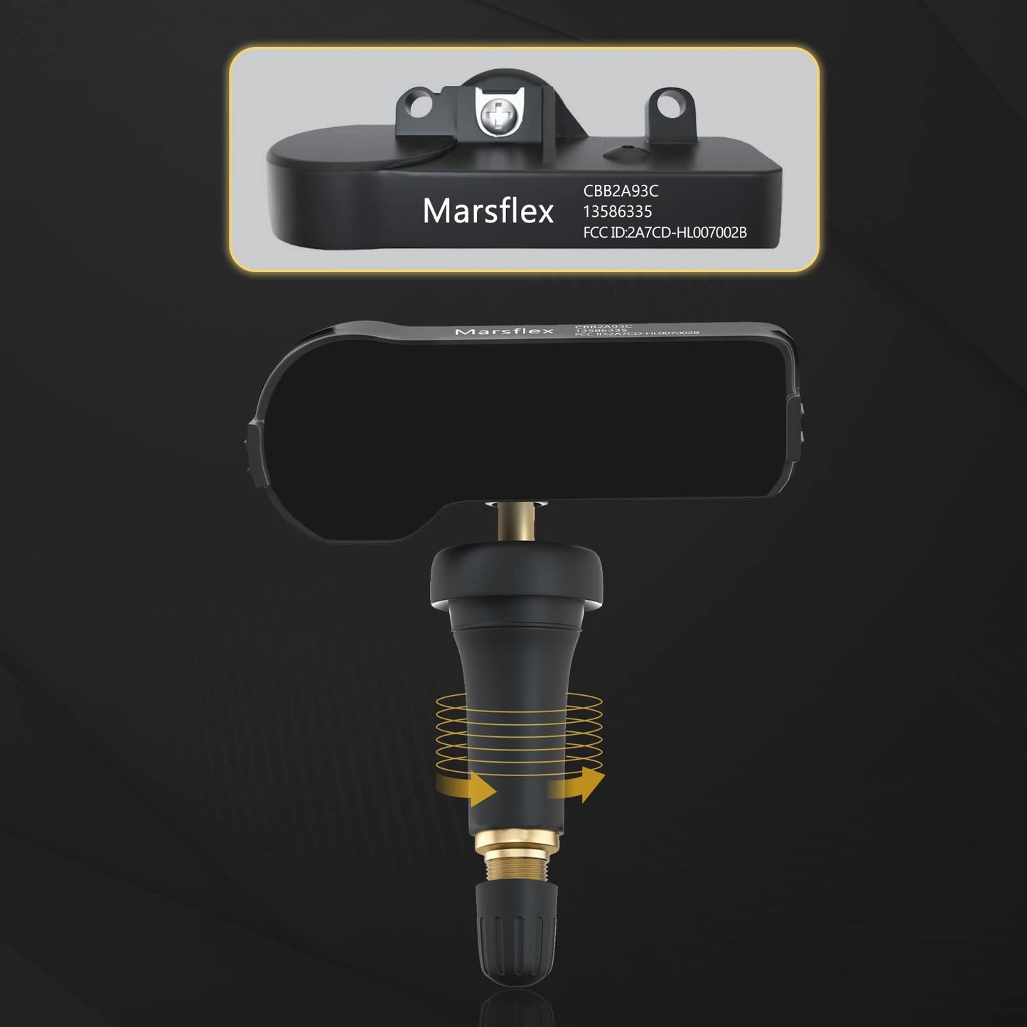 Marsflex TPMS Sensor Fit for Chevy GMC Buick Cadillac Saturn Pontiac SAAB, Tire Pressure Monitoring System Replacement OE: 13586335 13598771 13598772 20923680 25920615 13516164, 315MHz 4pcs
